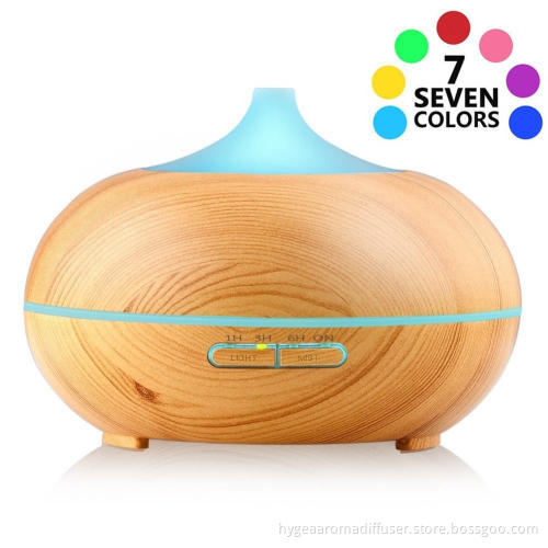 400ml Ultrasonic Transparent Wood Grain Humidifier